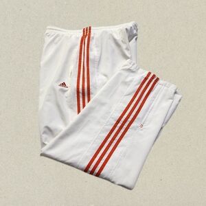 Adidas Women's White Windbreaker Track Pants Size Medium